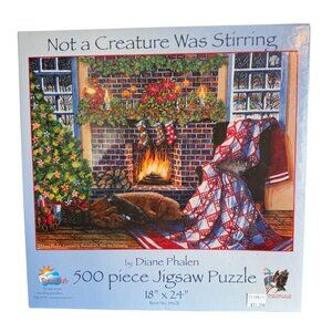 500 piece Jigsaw Puzzle Not a Creature was Stirring Christmas Holiday New Sealed